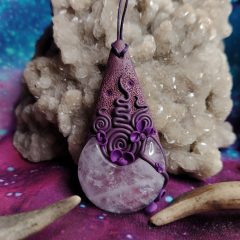 Hegyikristály köves nyaklánc - Virágzás