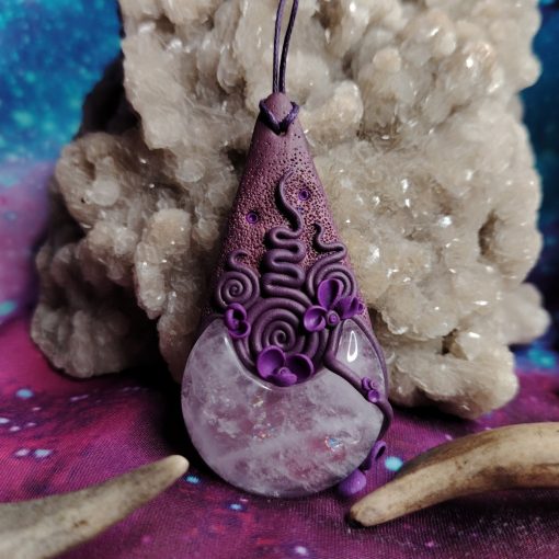 Hegyikristály köves nyaklánc - Virágzás