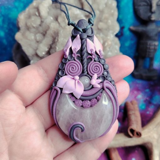 Rózsakvarc köves nyaklánc - Lélek virágzás