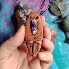 Ametiszt köves nyaklánc - Boho